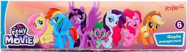 Фарба акварель, 6 кольорів, без пензлика, картонна упаковка, My Little Pony Movie, LP17-040 My Little Pony