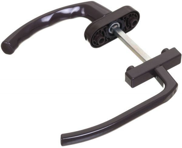 Ручка дверная балконная bhs 1 ral 8019 коричневый