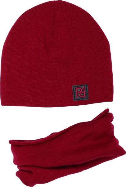 Комплект шапка + снуд унисекс Pompona р.52-54 бордовый 20 Z P 95 k 