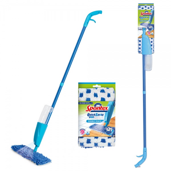 Швабра универсальное SPONTEX Quick Spray с распылителем 42 см 
