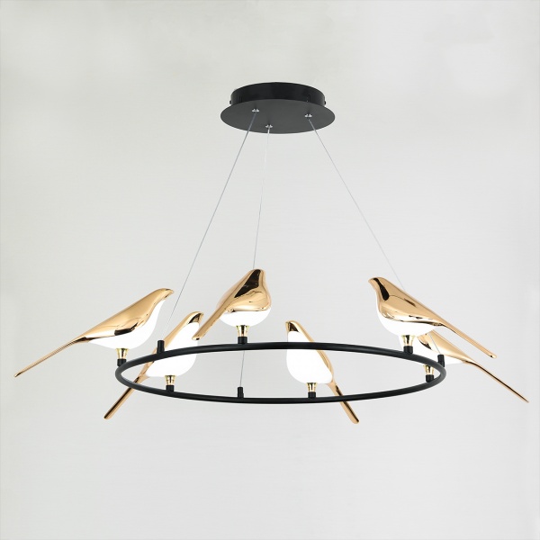 Світильник світлодіодний з пультом ДУ 48 Вт золото/чорний 3000-6000 К BIRD 6P-BG 48W 