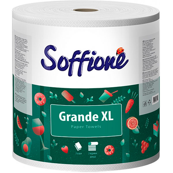 Паперові рушники Soffione Grande XL двошаровий 1 шт.
