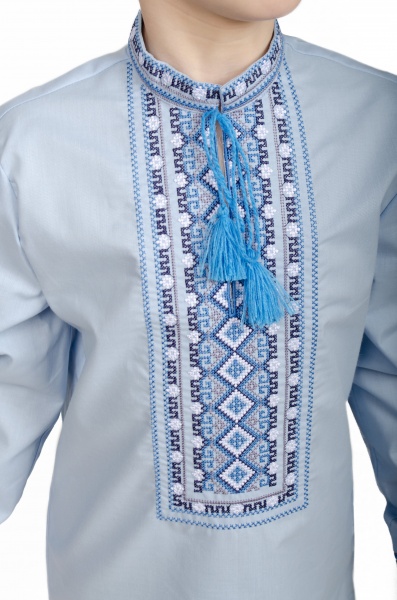 Вышиванка для мальчиков Эдельвика р.122 голубой 364-21/00 