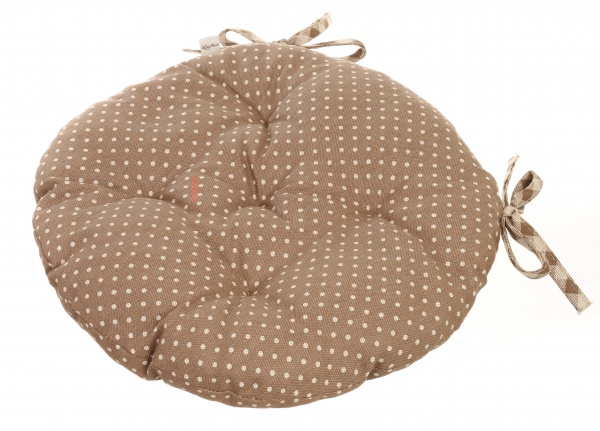 Подушка на стул Lucy 40 см бежевый горошек La Nuit