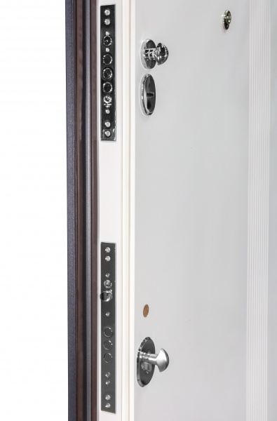 Дверь входная Булат Статус 245 графит матовый / белый супермат 2050x850 мм левая