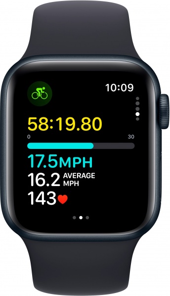 Смарт-годинник Apple Watch SE 2023 GPS 40mm Midnight Aluminium Case with Midnight Sport Band - S/M (MR9X3QP/A)