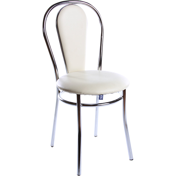 Стул обеденный Nowy Styl Florino Chrome V-18 хром/молочный