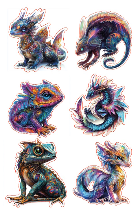 Декоративна наліпка Наш Декупаж Фентезі істоти 21x29,7 см