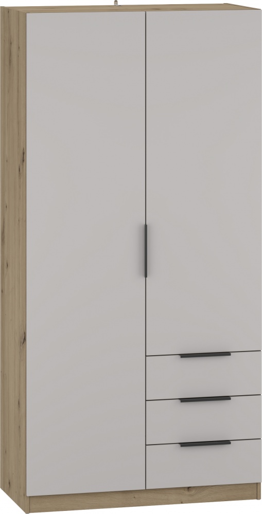 Шкаф Грейд Berno 2004х986х500 мм дуб артизан / кашемир