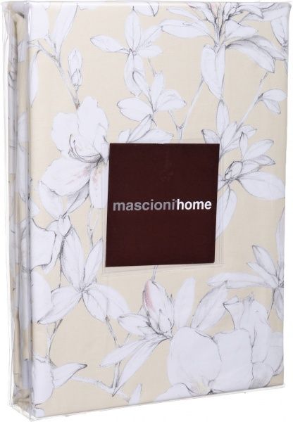 Комплект постільної білизни Bologna 2.0 бежевий із принтом Mascioni 