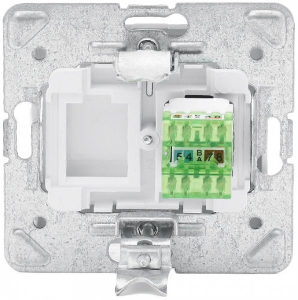 Розетка комп’ютерна Ospel Impresja kat. 5e Krone білий