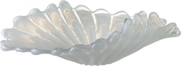 Фруктовница белая стеклянная Vanessa 48х23х12 см Antonio Tammaro