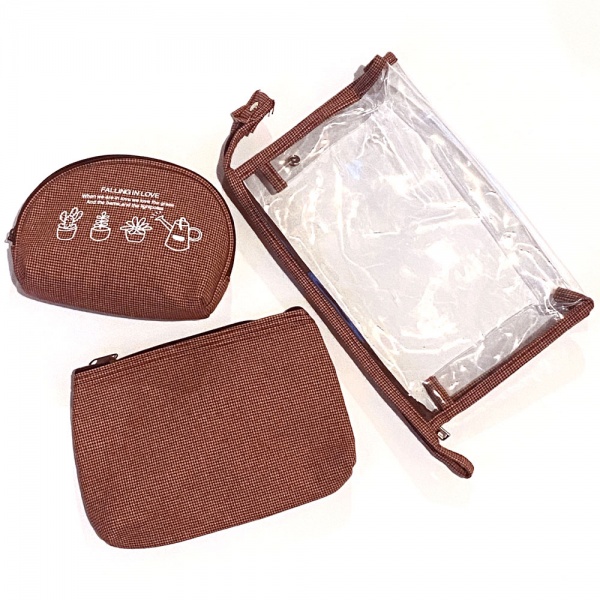 Косметичка коричневый NK3-3MN-br 