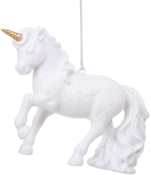 Подвеска Единорог 6х12х3 см белый