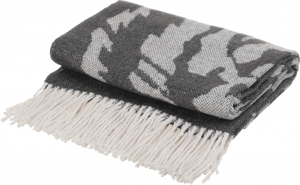 Плед Валенсия Тигр 140x200 см светло-серый с принтом Vladi 