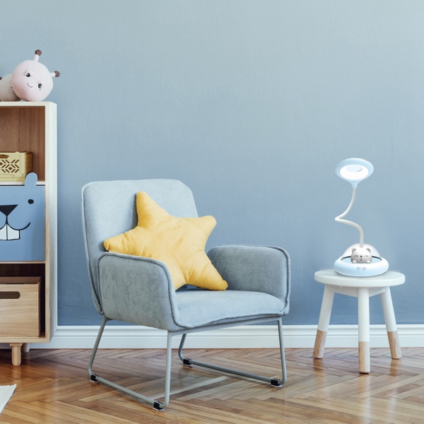 Светильник настольный аккумуляторный LED 4 Вт белый с розовым TGX-7086 