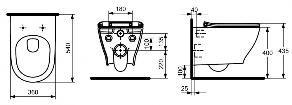 Унітаз підвісний ROCA LASO A34H0NB000