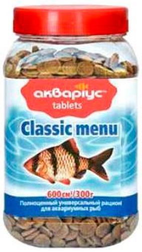 Корм Аквариус Классик меню таблетки 300 г