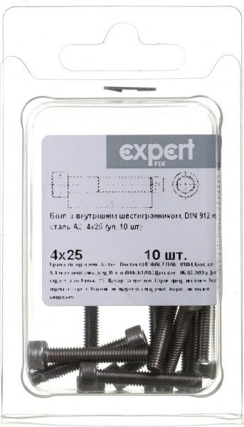 Болт метрический DIN912 4x25 мм 10 шт.