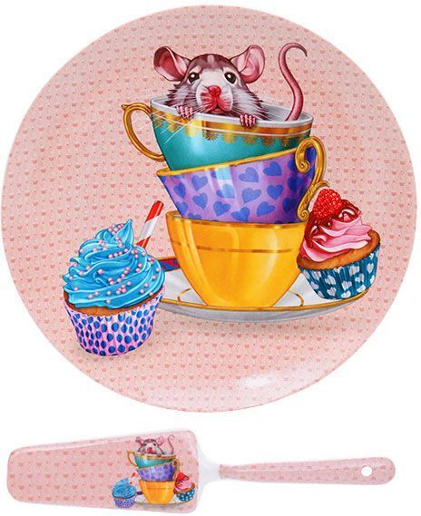 Блюдо для торта Кумедна мишка 27 см 924-494 Lefard 