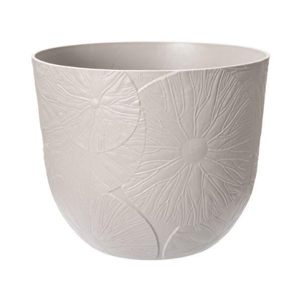 Кашпо пластиковое Elho Fuente Lily (480370) круглый 26 л серый 