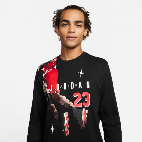 Футболка Nike M J BRAND HOL LS CREW DC9793-010 р.S черный