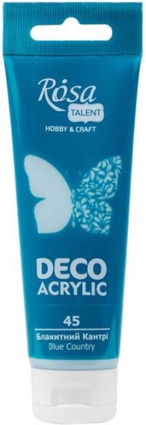 Фарба акрилова Блакитна кантрі матова 322245 75 мл Rosa Talent