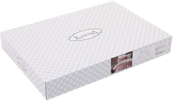 Комплект постільної білизни Loft 1,5 рожево-бежевий Karna 