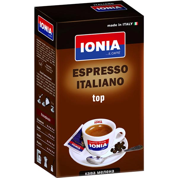 Кава мелена Ionia Espresso Italiano Top 250 г 8005883111135 
