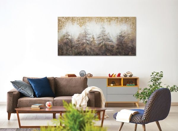 Картина Рассвет в лесу 70x140 см Юрис Проф Арт 