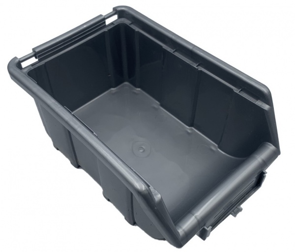 Емкость для мелких деталей модульная 170х110х75 мм серый металлик 