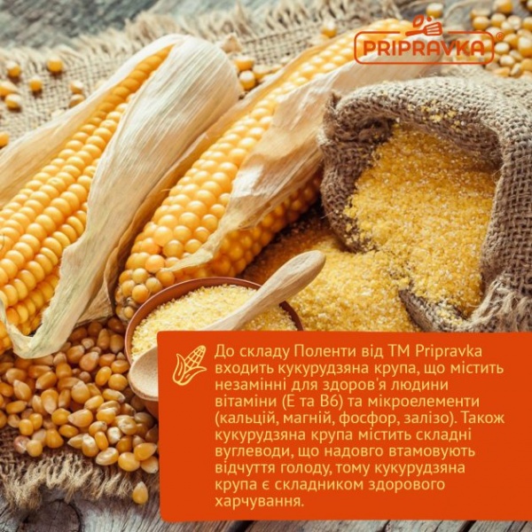 Смесь ТМ Pripravka Mamma Mia Полента с лисичками и моцареллой 170г 