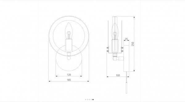 Бра Strotskis Gallo 1x60 Вт E14 белый 70121/1 
