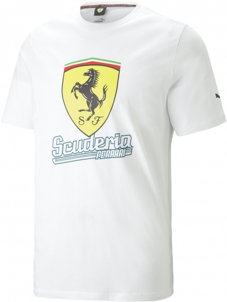 Футболка Puma FERRARI RACE BIG SHIELD TEE HERITAGE 53818604 р.L білий
