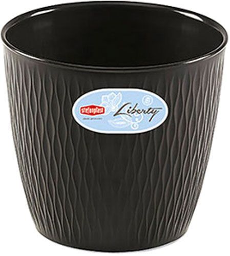 Горшок пластиковый Stefanplast Liberty круглый 2,3л графит (87162) 
