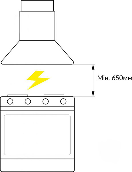 Вытяжка Eleyus Storm 1200 LED SMD 60 IS