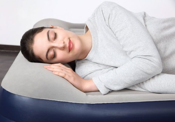 Матрац надувний Bestway Tritech Airbed Twin з вбудованим подвійним електронасосом 203х56 см сірий/синій