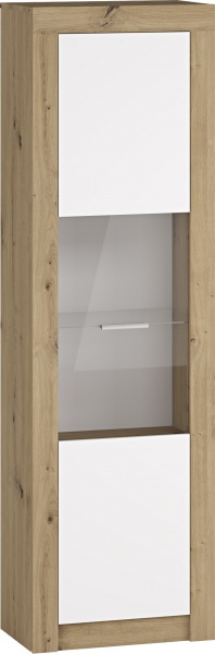 Шафа-пенал Грейд Марлін 584х1940х348 мм білий альба / дуб артізан 