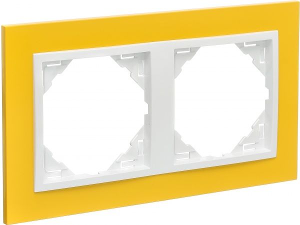 Рамка двомісна Efapel ANIMATO Logus універсальна жовтий 90920 TRG