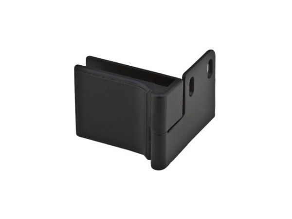 Петля для стекла черная угловая DC 