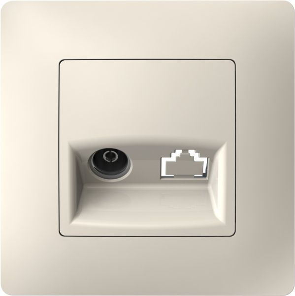 Розетка TV кінцева Plank Electrotechnic Classic/Nordic слонова кістка PLK0811131