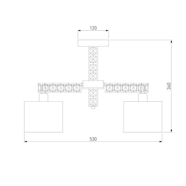 Люстра стельова Strotskis Salina 5x40 Вт E14 хром 60104/5 