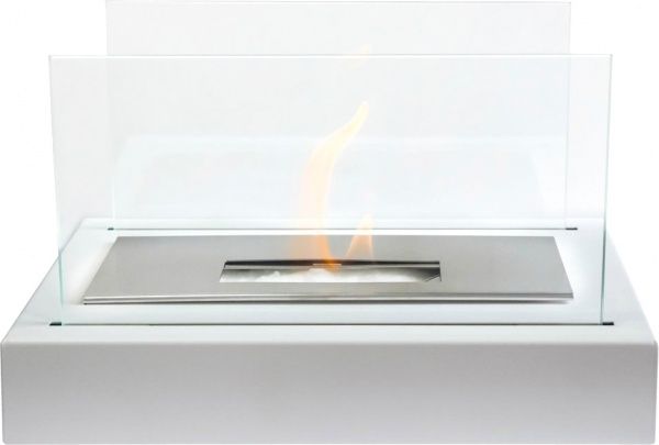 Биокамин FOCO FIRE 220х355х180 мм с стеклом белый