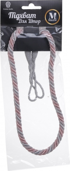 Підхват для штор 2017-38-K-122 рожевий/сірий Majestic