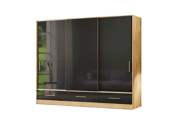 Шафа-купе Grace MatroLuxe ДСП 2400x600x2200 мм двері скло