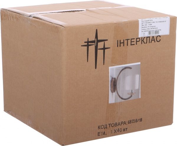Бра Интеркласс НББ 01-ХХ-064 1x40 Вт E14 кофейный 68738/1B 