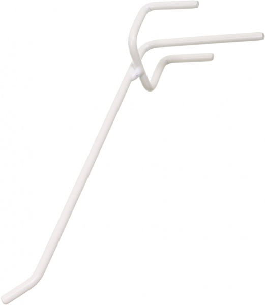 Крючок двойной 150 мм 10шт. белый