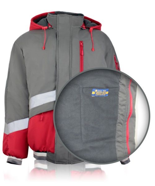 Куртка робоча Торнадо “Грей-2” утеплена р. 52-54 зріст 5-6 червоний із сірим