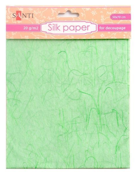 Папір шовковий зелений 50x70 см Santi