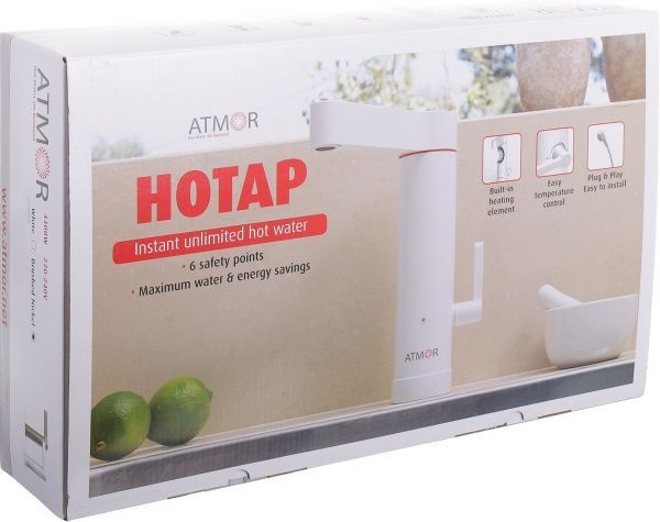 Електроводонагрівач проточний Atmor Hotap нікельований 3,3 кВт 8ETFNB33HT